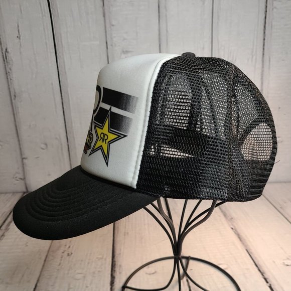 Rockstar Energy Drink Snapback Trucker Hat Gold Stars - Picture 2 of 9